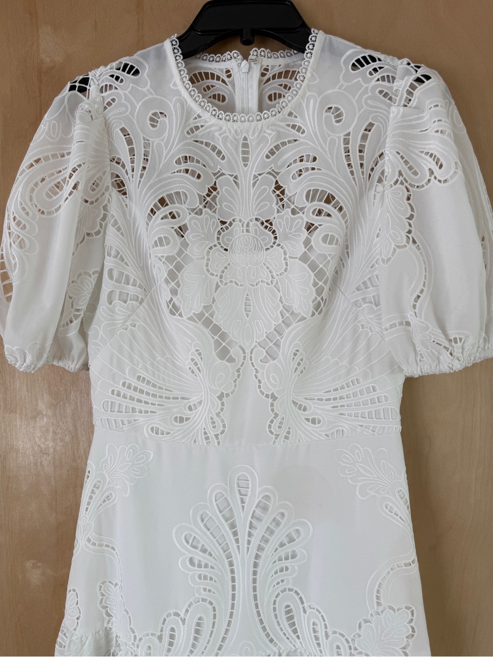Shoshanna Soren White Medallion Geometric Lace Maxi Dress Size 6 - Picture 10 of 15